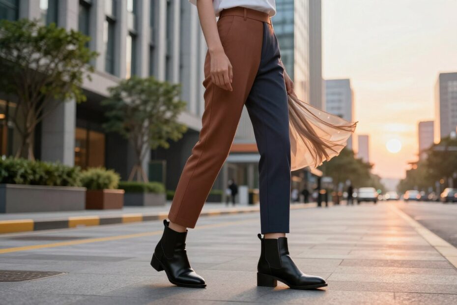 Jak nosić spodnie do butów za kostkę